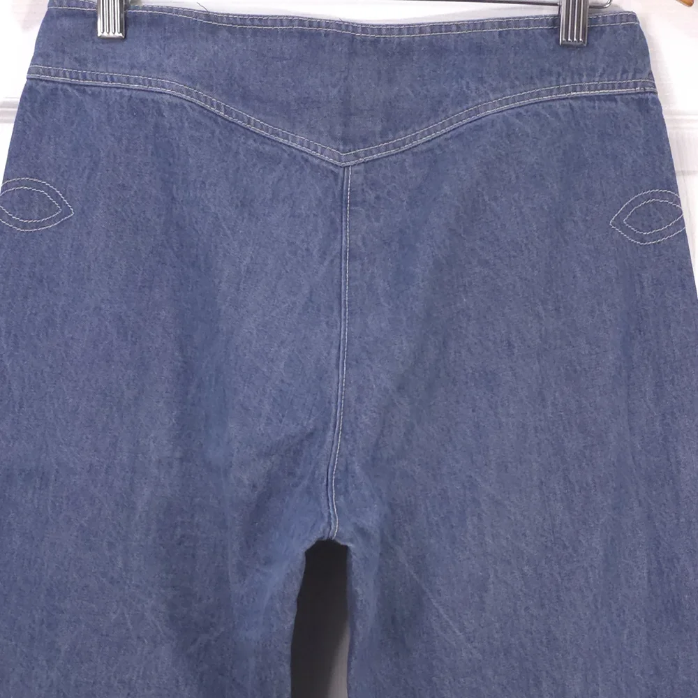 Tristan & Isolde 100% Cotton Flare Jeans Boho Indie High Rise Size 10 - Picture 9 of 12